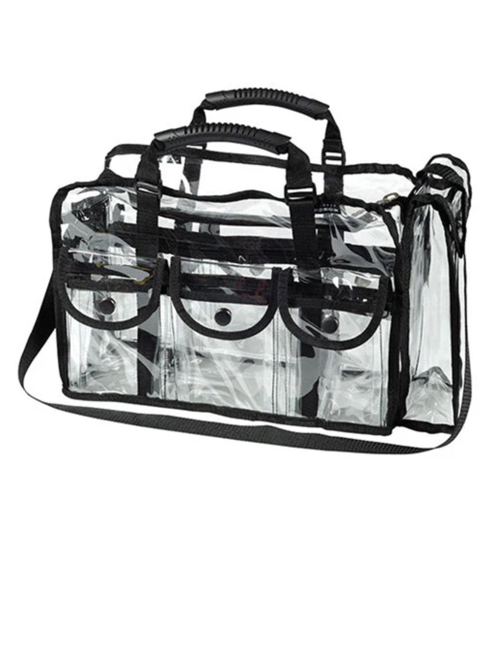 NWT Monda Studio MST 255 Large Classic Set Bag - Clear with Black Accents
